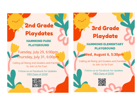 Gr 2 & 3 Summer playdates