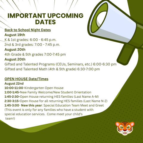 Back to School Information